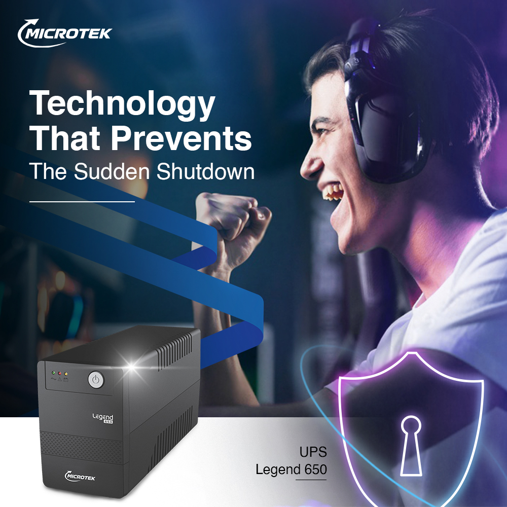 Microtek UPS LEGEND 650 – 650VA/360W Line Interactive UPS