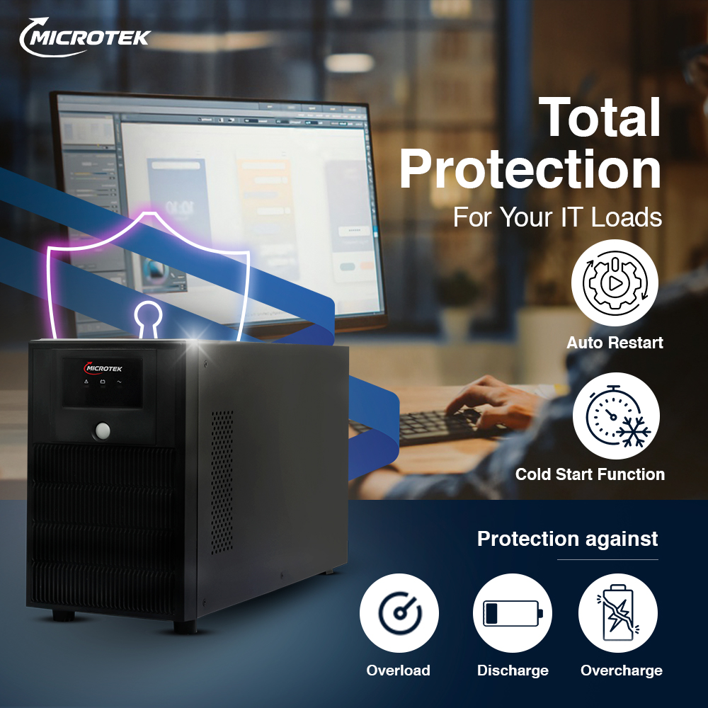 Microtek UPS DESIRE PRO+ 1000 – 1000VA / 600W Line Interactive UPS