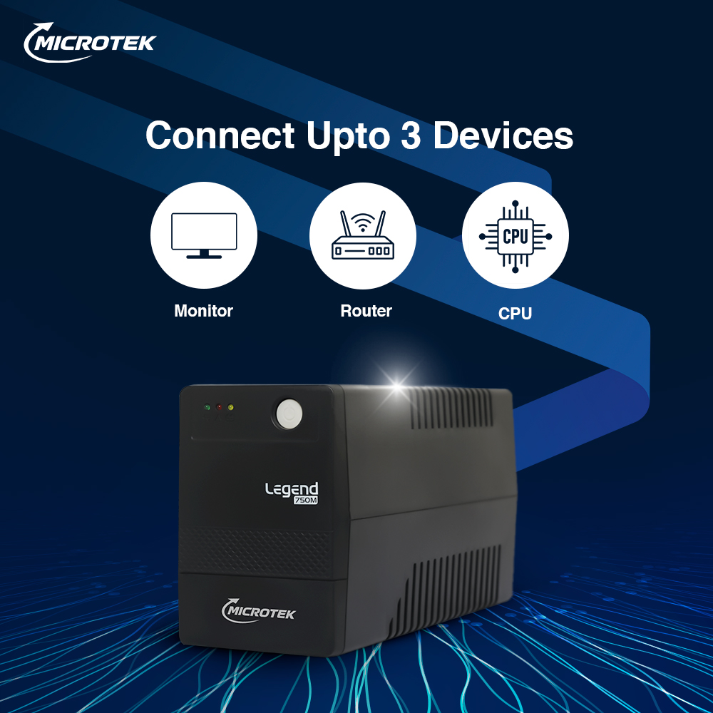 Microtek UPS Legend 750M – 650VA/360W Line Interactive UPS