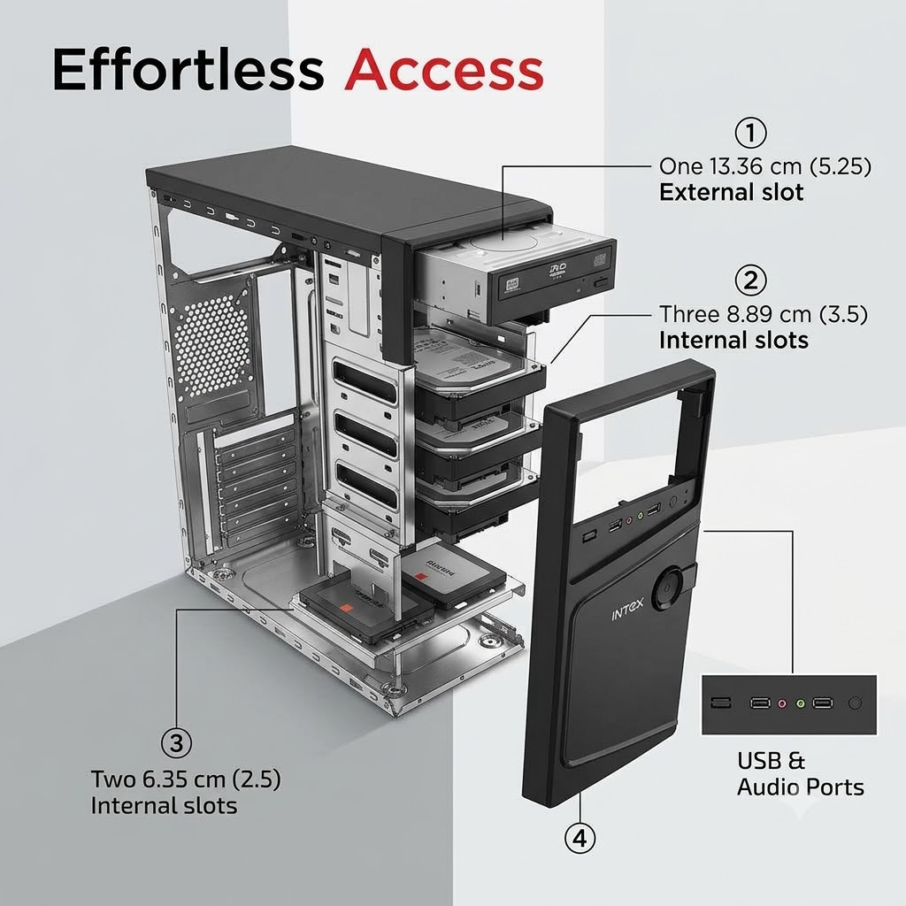 Intex Cabinet With SMPS Black (GC1062)